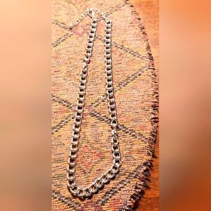 Silver Chainlink 18" Length Necklace/w 1.5" extension